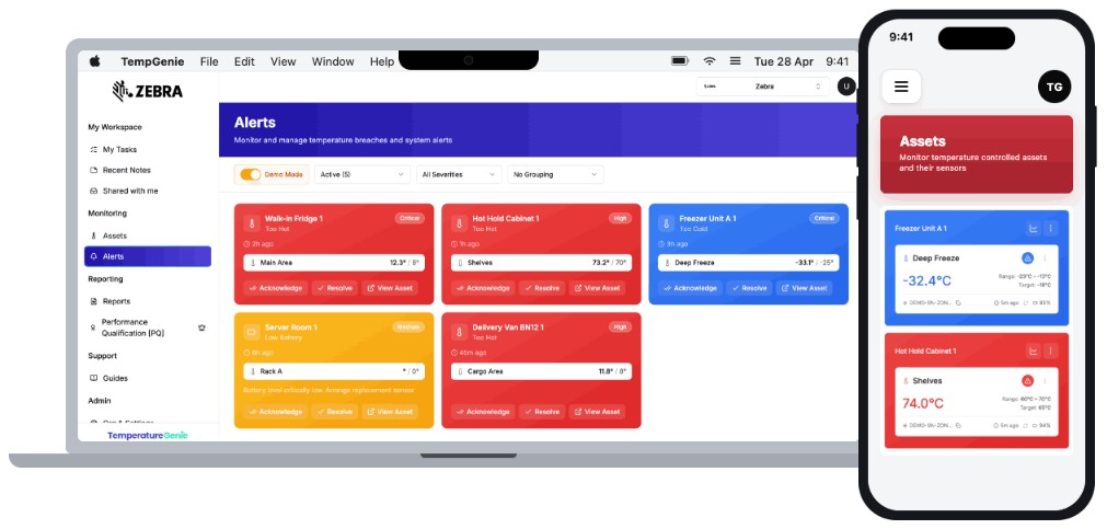 Temperature Genie Dashboard Overview